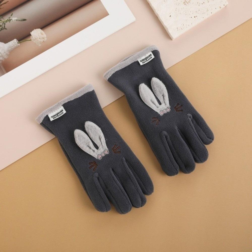 Plush Ski Gloves Polar Fleece Full Finger Gloves New Windproof Coldproof Gloves  Autumn and Winter