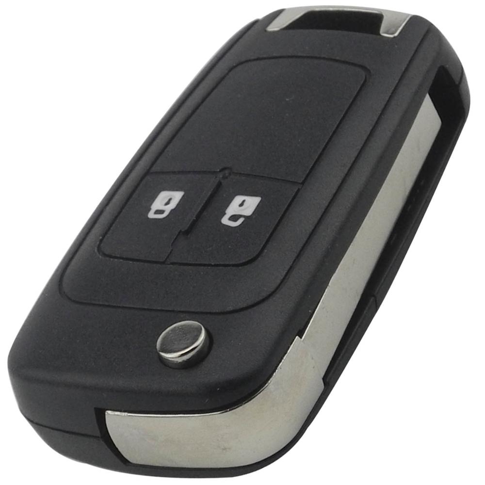 Jingyuqin 20p Flip Folding Remote Car Key Shell For Chevrolet Cruze Epica Lova Camaro Impala 2 3 4 5 Button HU100 Blade