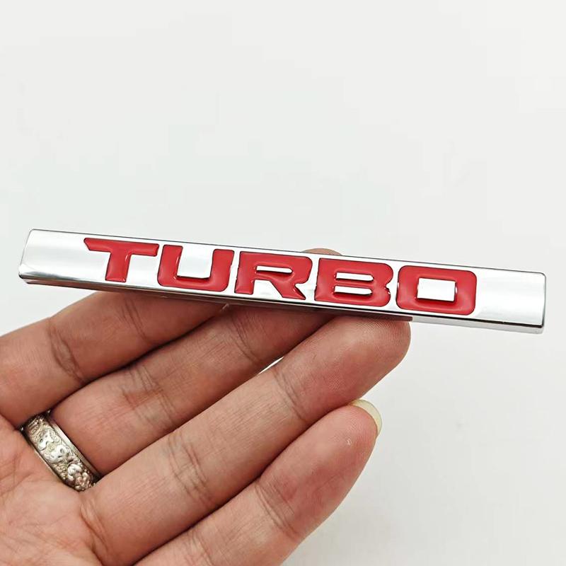 3D Metal Car Letters Turbo Logo Emblem Car Rear Trunk Sticker Fender Side Decals Turbo Badge Auto Accessories
