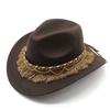 Vintage Western Cowboy Hat Cowboy Hat Felt Hat Wool Top Hat Ethnic Style Hat Vintage Jazz Hat