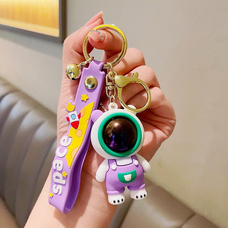 Space Charming Bear Keychain Silicone Pendant For Kids Couples Friends And