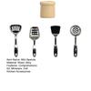 Mini Cooking Spatula Set 0.05 Scale Miniature Frying Spatula with Storage Holder