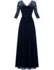 Elegant Lace Splicing Long Evening Dress for an Impressive Look