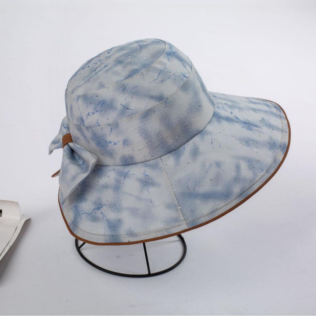 2026 Spring And Summer Women'S Big Brim New Elegant National Style Casual Sunshade Sun Hat Foldable Sunscreen Hat