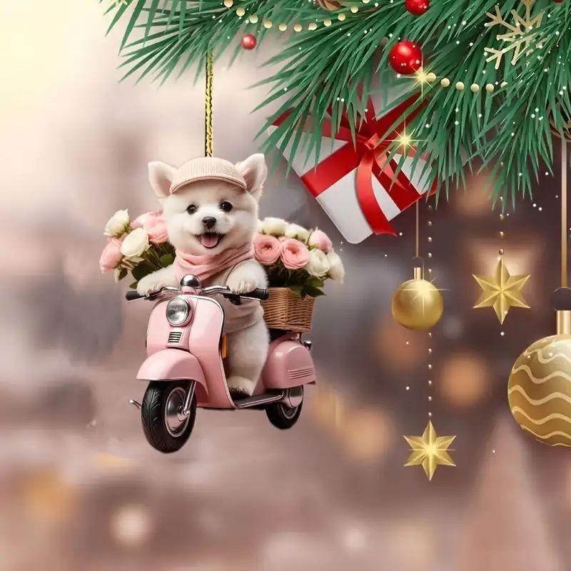 

Игривый Мультяшный Пес Акриловое Украшение для Зеркала Заднего Вида Автомобиля для Креативного Стайлинга Автомобиля