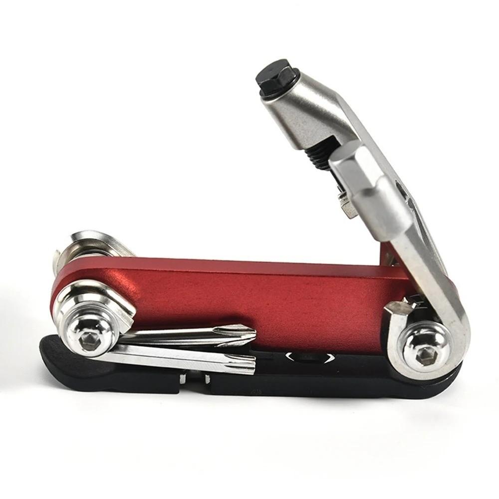Kit d'outils de réparation de vélo 14 en 1 Coupe-chaîne Acier allié Outils d'entretien de vélo Clé plate Tournevis cruciforme