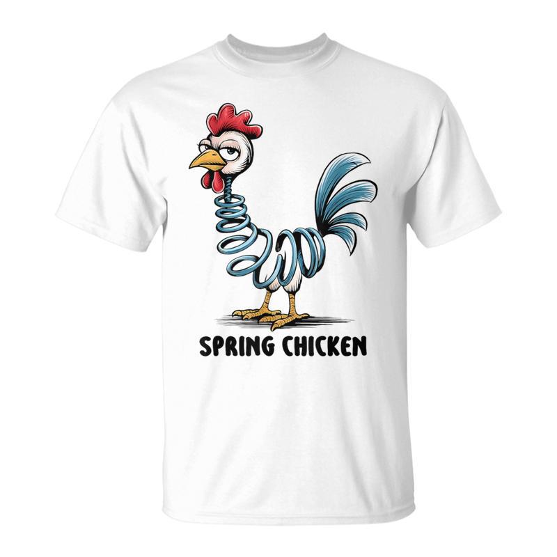 Spring Chicken Chicken On Pogo Stick Chicken T-Shirt