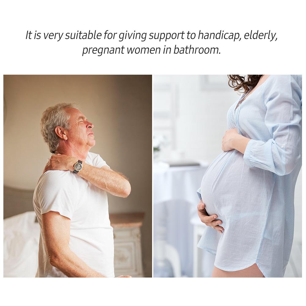 19.6 Inch Anti-Slip Shower Grab Bar Handle Stainless Steel Bathroom Grab Bar Silicone Covered Grip