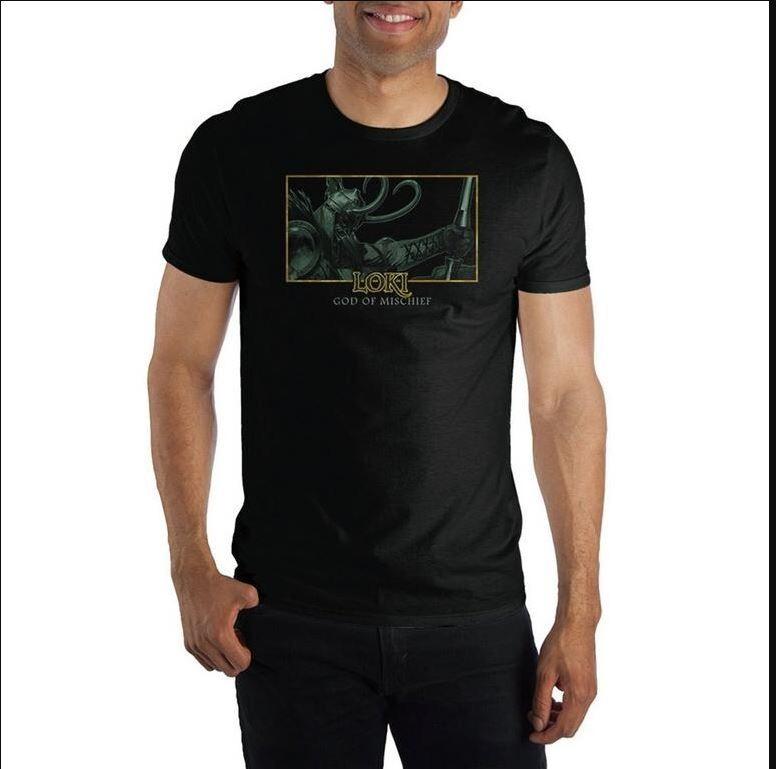 LOKI GOD of MISCHIEF Marvel Tee XL THOR AVENGERS Brand New Licensed T shirt! S разноцветный