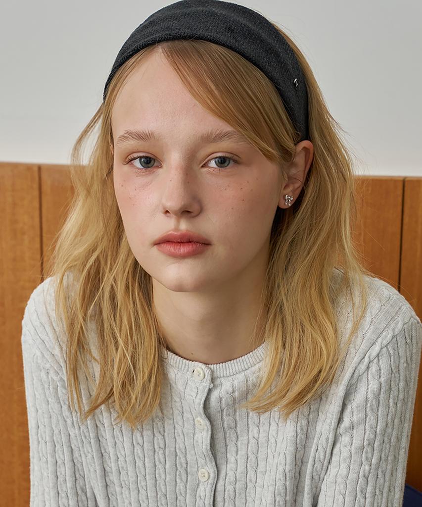 S'Secondo Johanna Tweed Wide Headband_2 Colors