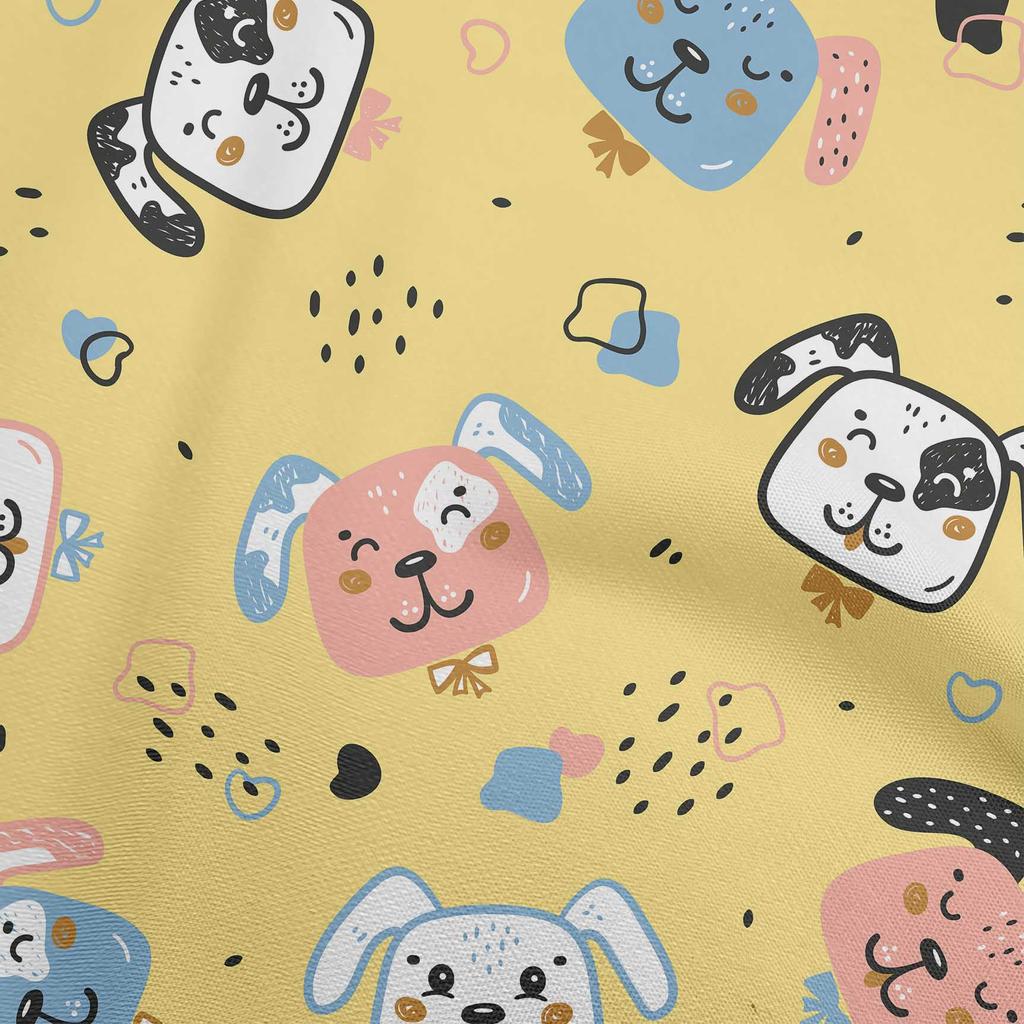 oneOone Cotton Flex Gray Fabric Kawai Craft Projects Decor Fabric Printed By The Yard 40 Inch