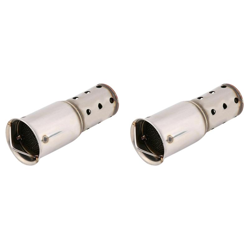 Ac29-2X Universal 51Mm Motorcycle Exhaust Muffler Pipe DB Killer Noise Sound Eliminator