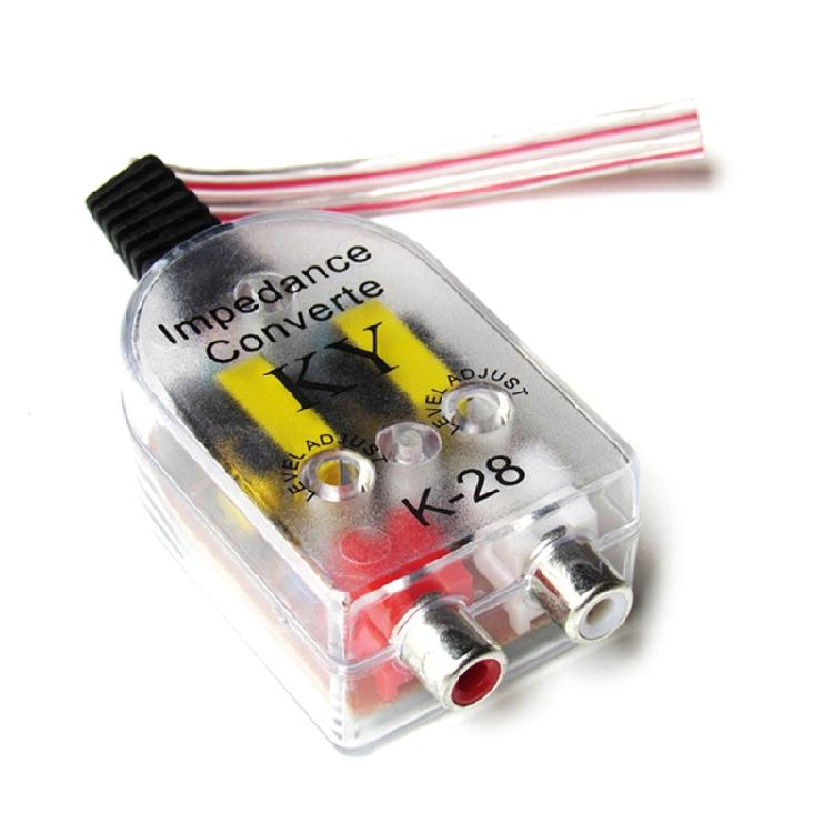 Car Radio Systems Added Amp Adapter Harness High Levels Speakers Signal to Low Levels Adapter Subwoofer Converter
