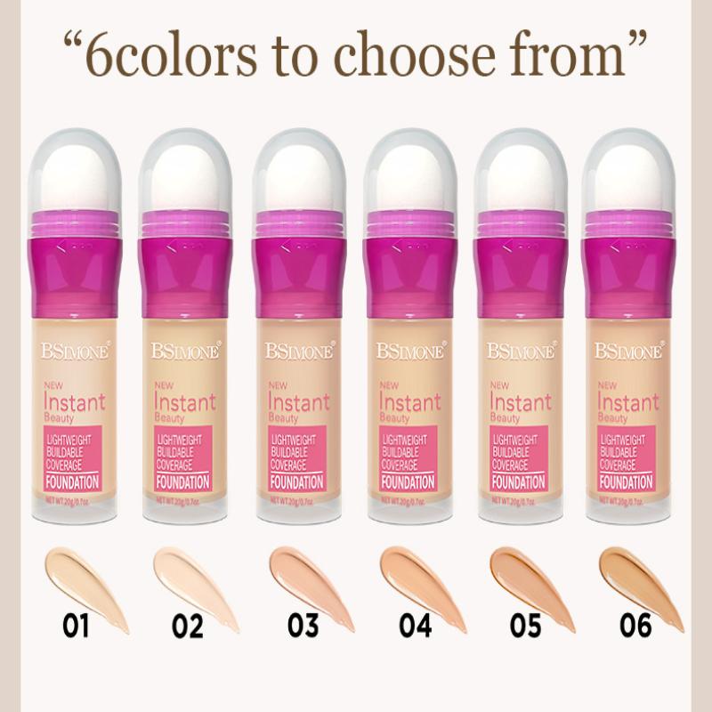 Bsimone Facial Concealer Sponge Head Matte Liquid Foundation Makeup Oil Control Long Lasting Bb Cream Waterproof Brighten