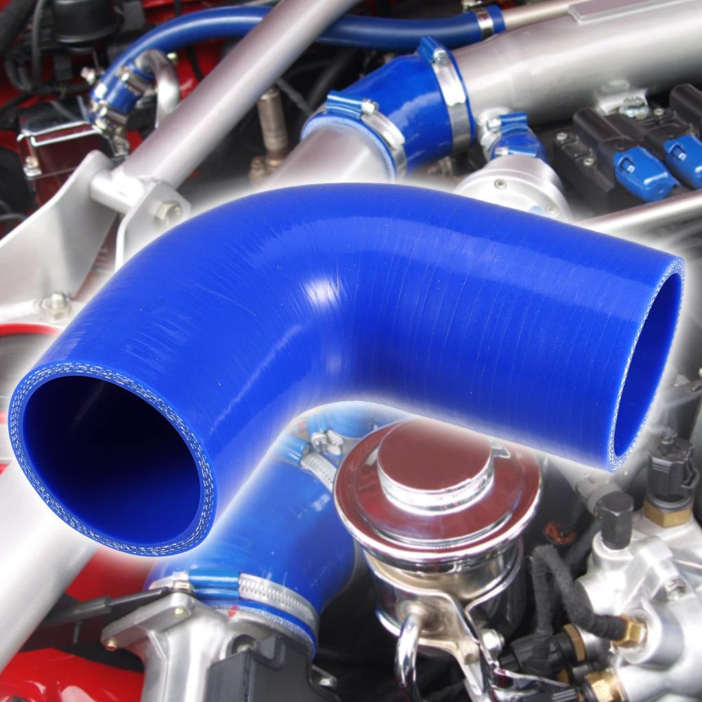 X AUTOHAUX Silicone Hose, 2.2 Inches (57 Mm) Inner Diameter 90 Degree Elbow Engine