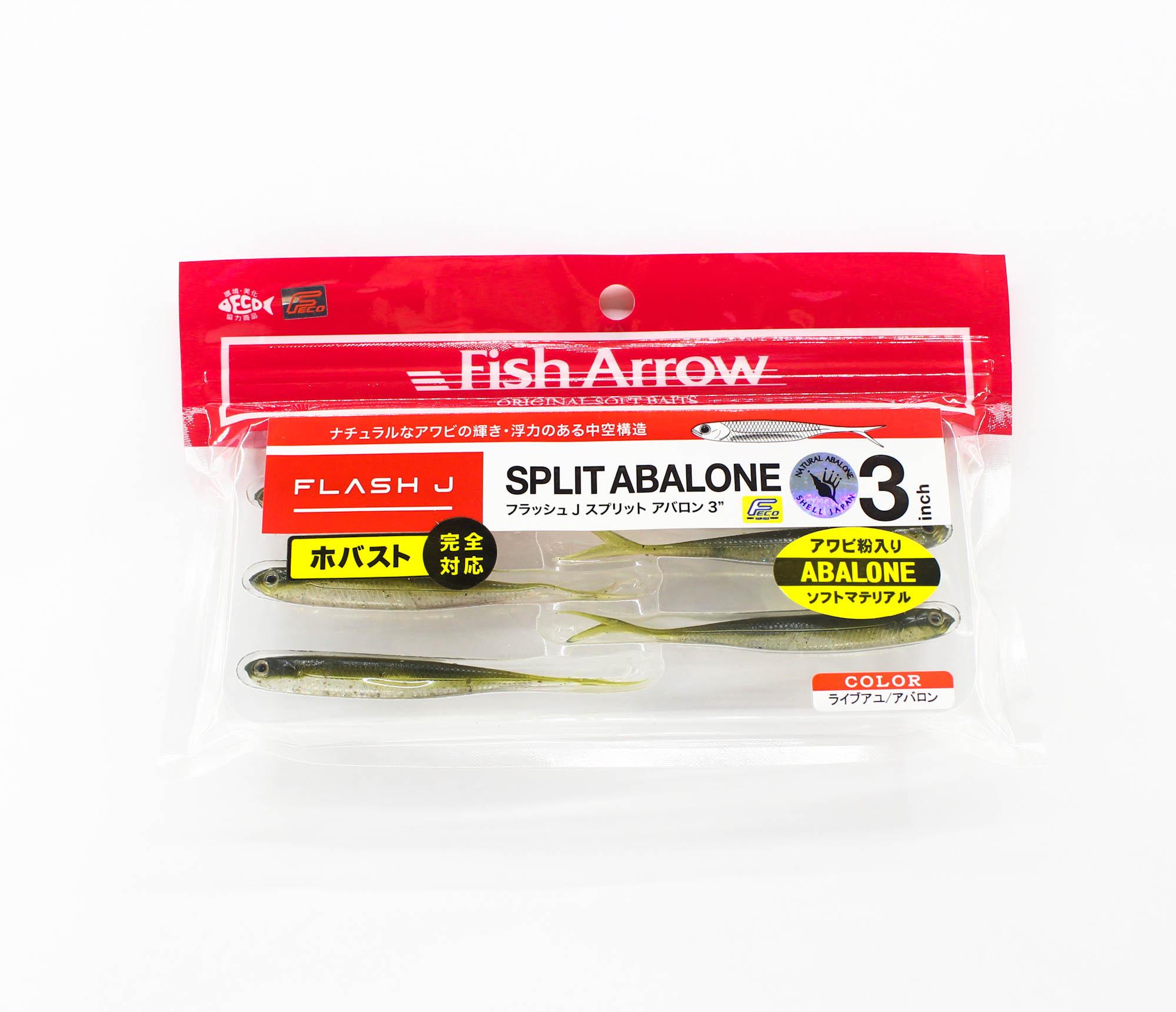 

Fish Arrow Soft Lure Flash J Split Abalone 3 Inch 6 Piece per pack AB01 (5658)