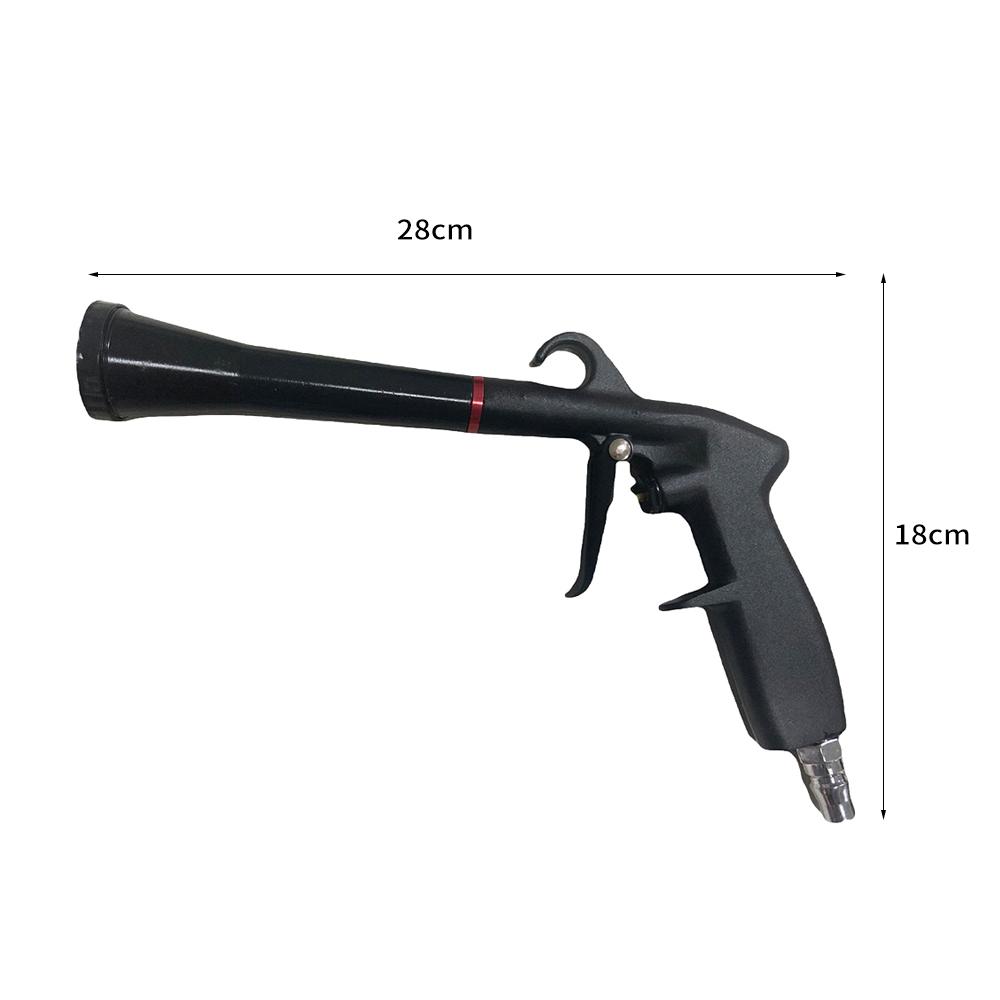 

Пистолет для продувки воздухом, пистолет для чистки салона автомобиля, воздуходувка для пыли со щеткой для быстрого удаления грязи и пыли с поверхности чёрный