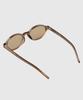 Tuditeo Mon Tinted Lightweight Horn-Rimmed Geek Chic Sunglasses Nylon Tinted Lens C2 Brown