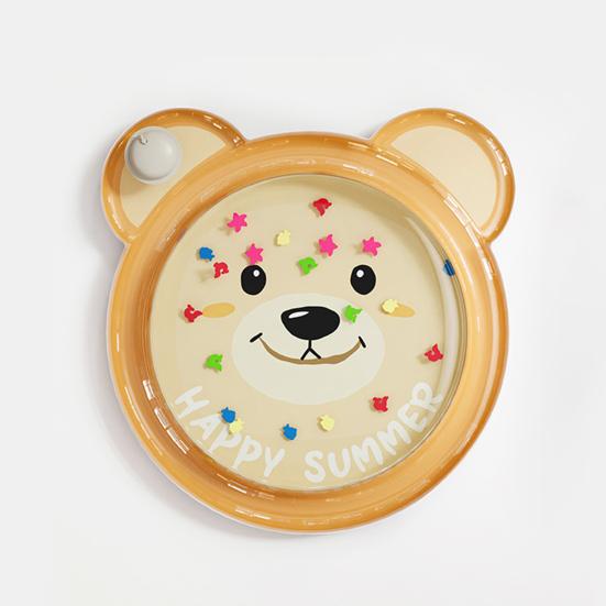 Cartoon Bear Inflatable Cooling Mat Leak-proof PVC Water Pad Cushion Foldable Portable Baby Tummy Time Water Play Mat