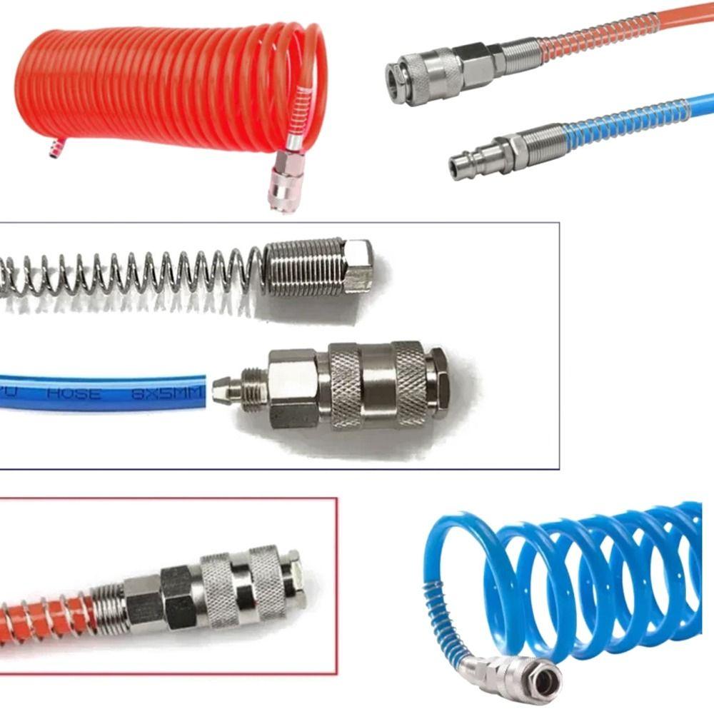 1Pcs with Protective Spring Pneumatic Quick Coupling Standard EU SP PP 20 30 40 Air Hose Connector Iron Plated Nickel