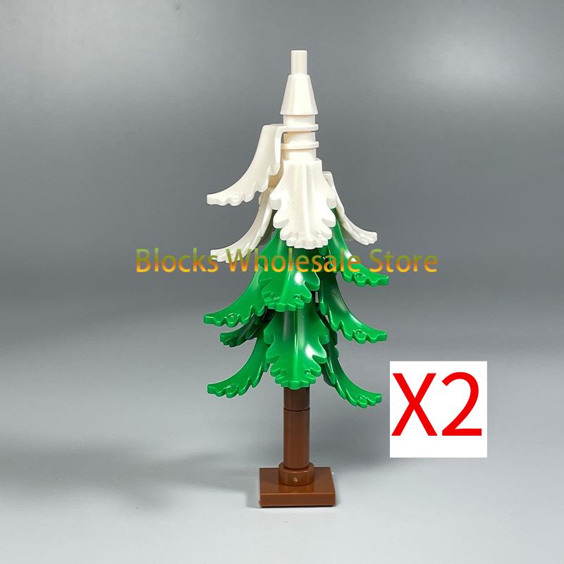 MOC Christmas Gift Present Assembly Toy Small Particle Building Block Set Christmas Tree Fir Tree Scene Desktop Ornament
