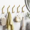 Wall Hook for Hanging Coats - Stainless Coat Hook 5 Pack Wall Mount for Backpack, Bag, Keys and Towel, Double Hook In Closet, Entryway, Door,