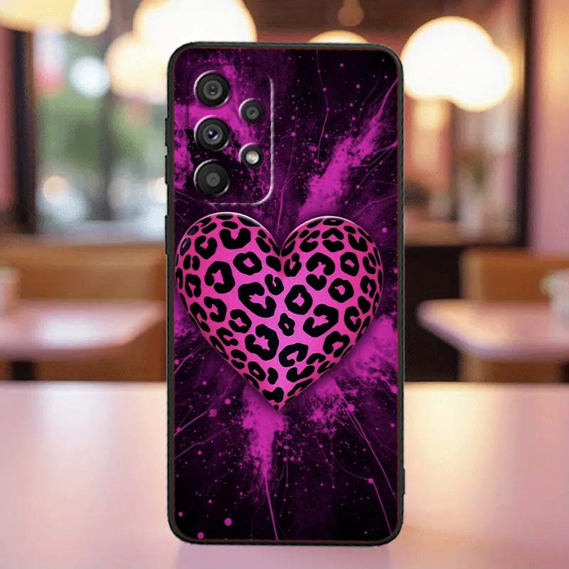 Luxurious Love Design Art Case For Samsung A41 A35 A34 A33 A32 A25 A24 A23 A21s A06 A05 A04 A03 Note 10 20 Ultra 5G Black