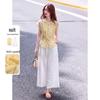 Awakening Paradise Lyocell-Linen Sleeveless Top and Wide-Leg Pants Set