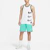 Nike SS23 Striped Colorblock Logo Print Quick-Dry Breathable Mesh Lightweight Comfortable Basketball Vest Men Tops White FJ7228-100