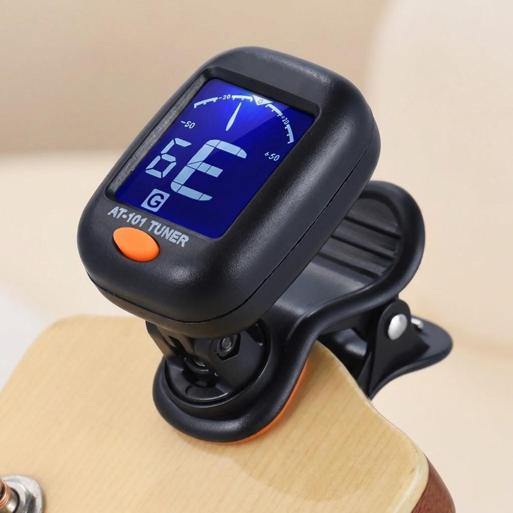 

Digital Acoustic Guitar Tuner Clip Type Rotatable LCD Display Chromatic Bass Ukulele Guitar Tuner чёрный