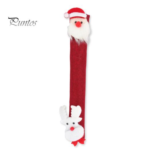 2 vnt Kalėdų šaldytuvo durų rankenos dangtelis Patvarus plaunamas daugkartinio naudojimo rankenos dangtelis šventiniam dekoravimui