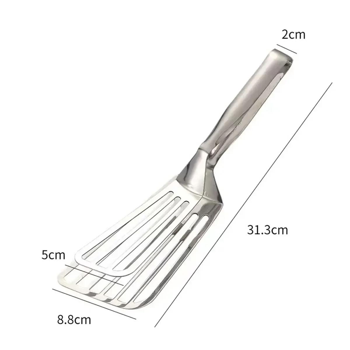 New Big Tongs Stainless Steel BBQ Heat-Resistant Clamp Heat Resistant for Steak Frying Salad Kitchen Cooking Barbecue Tool