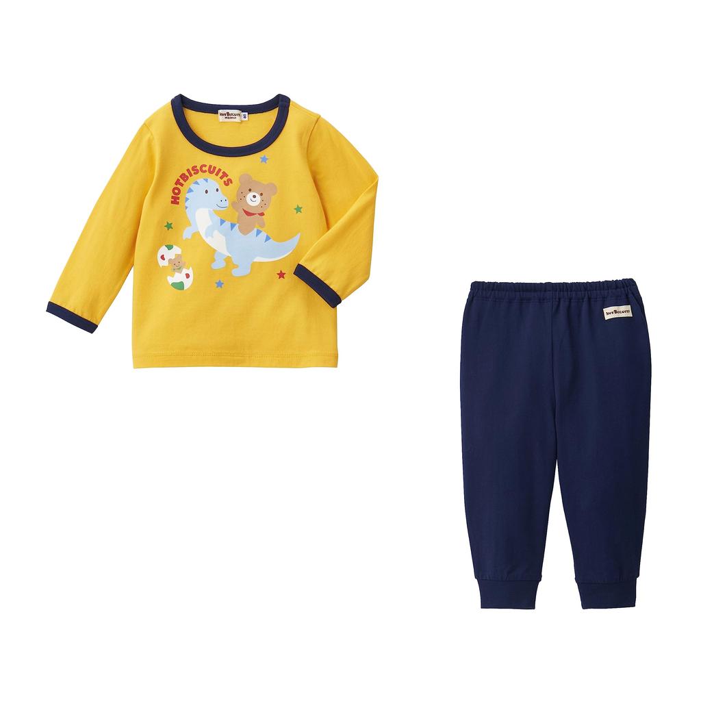 MIKIHOUSE HOT BISCUITS Loungewear for Boys and Size Girls, Yellow, 110cm, 70-7327-495