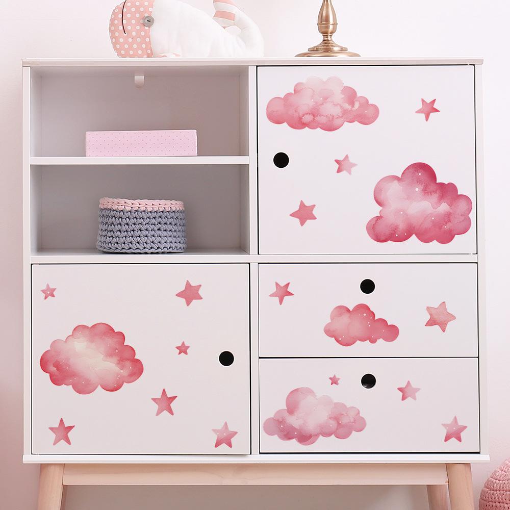 Autocolant de Perete Nor Stea Pictat Manual Autoadeziv Detașabil pentru Dormitor Sufragerie Intrare Decorare Perete de Fundal