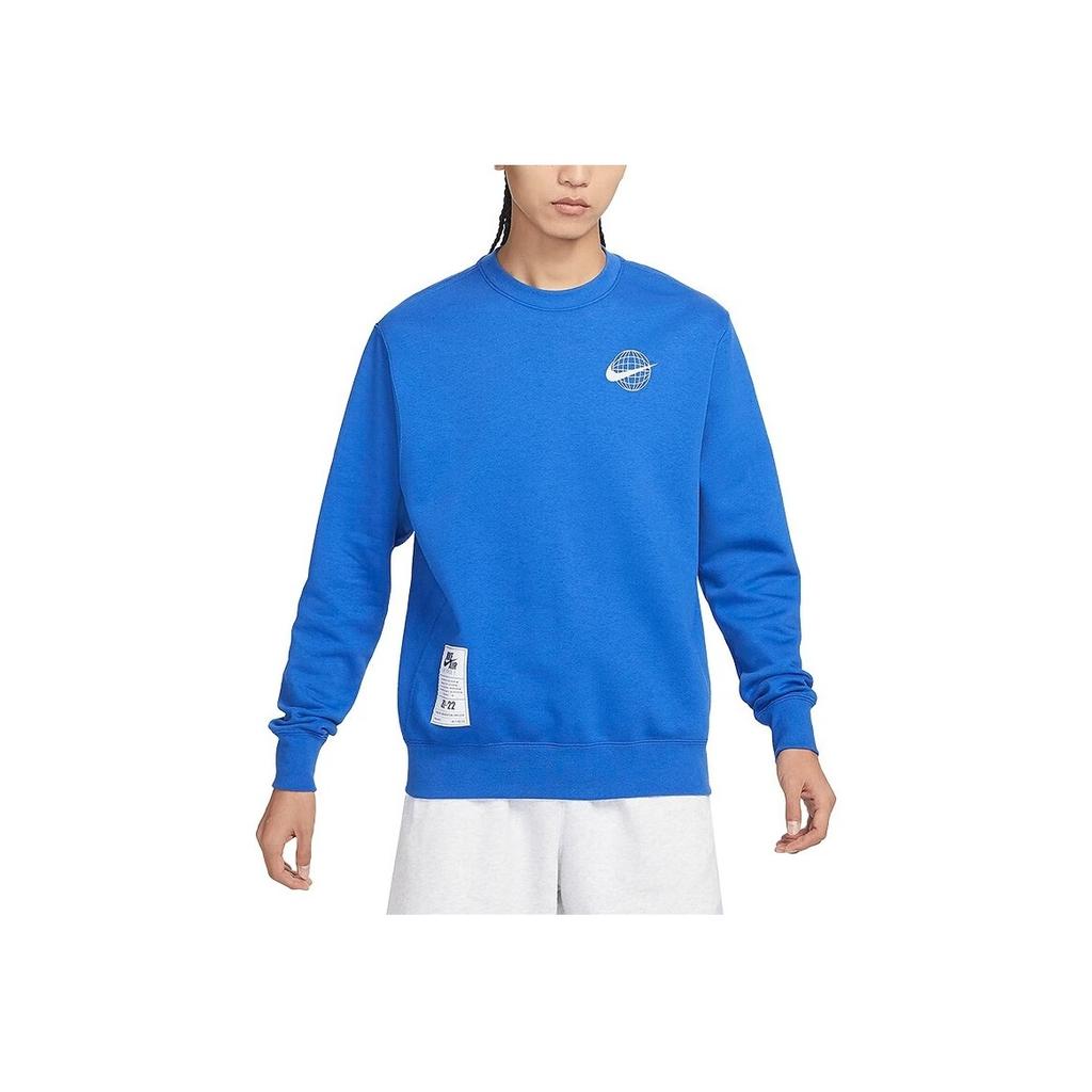 Nike Air Force 1 Sports Casual Comfortable Crew Neck Pullover Sweatshirt Men sweatshirt Blue FB7649-480