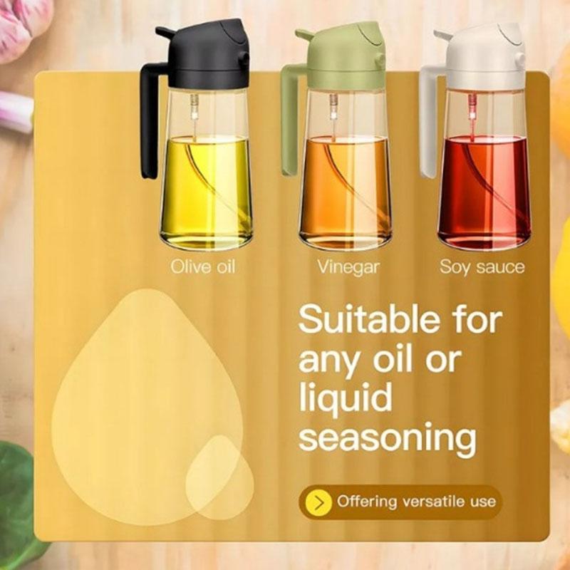 Oil Dispenser Bottle with Handle Leakproof Olive Oil Pourer for Cooking Non-Drip Spout Easy Pour Control Kitchen Accessories