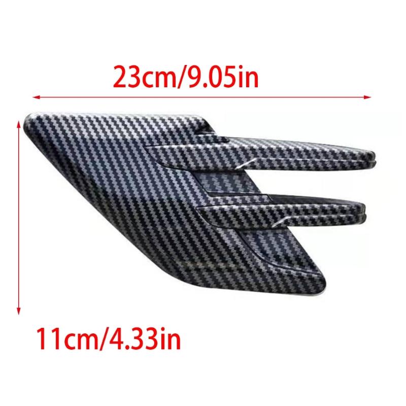 Air Flow Intake Cover,2Pcs Car Air Flow Intake Decorative Scoops Bonnet Vent Hood Cover Air Flow Vent Cover