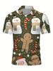 Christmas Print - Men'S Short-Sleeve Polo Shirt - Stylish And Easy Short-Sleeve, Buttoned, Casual Collar Polo Shirt, Fashionable And Versatile,