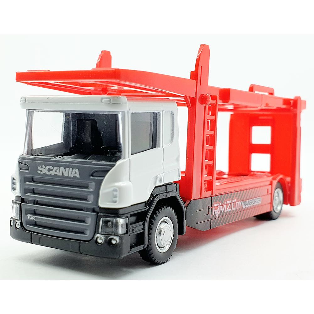 1/64 Scania Truck Car Carrier Trailer Transporter White Color