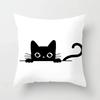 Totenkopf Katze Schwarze Katze Heimdeko Kissenbezug Freche Katze Sofa Autodekoration x Kissenbezug Quadratischer Polyester Kissenbezug
