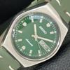 AUTOMATIC VINTAGE JAPAN 6309A MENS GREEN COLOR DIAL WATCH A701276-5 R206a-a701276