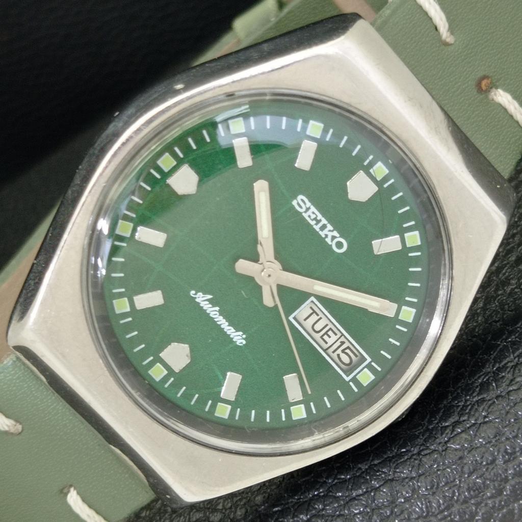 

Seiko АВТОМАТИЧЕСКИЕ ВИНТАЖНЫЕ ЯПОНСКИЕ ЧАСЫ 6309A МУЖСКИЕ С ЗЕЛЕНЫМ ЦИФЕРБЛАТОМ a701276-5 R206a-a701276
