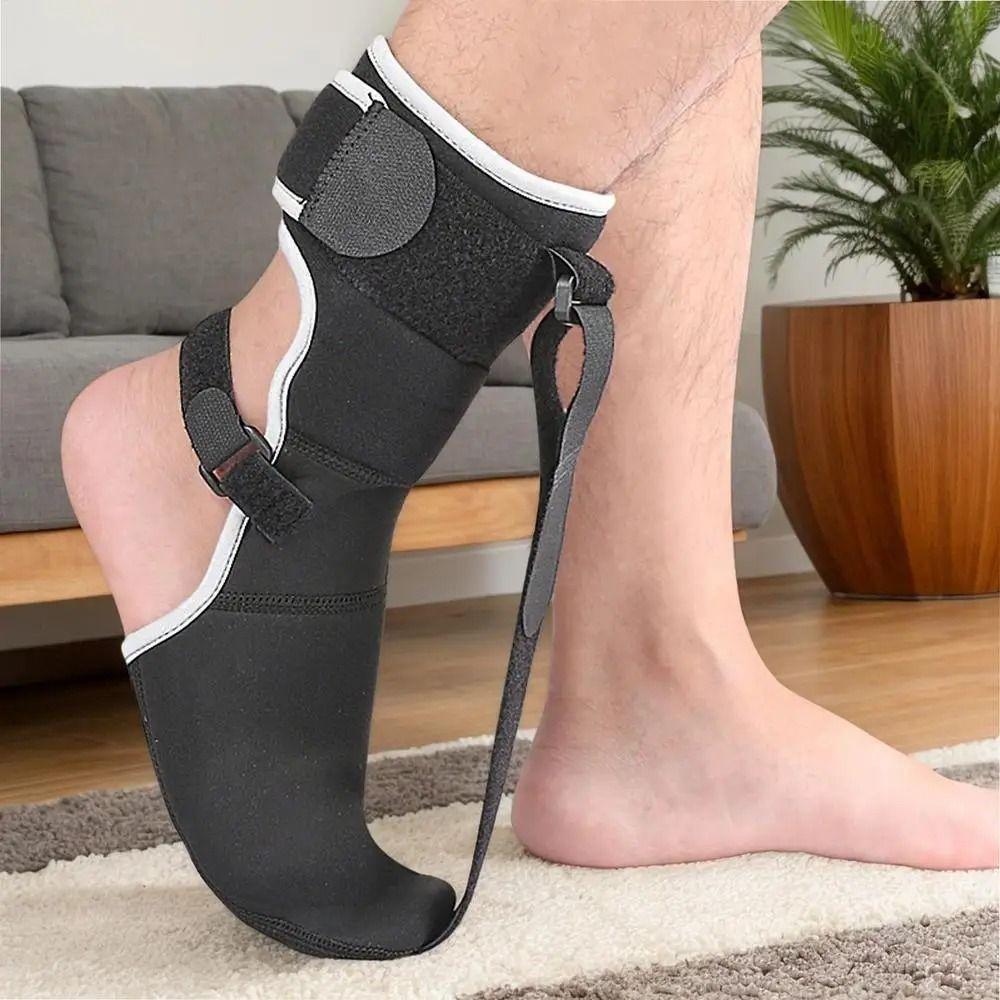 Ergonomic Design Foot Drop Brace Sock Adjustable Straps Arch Support Stretching Band  Recovery