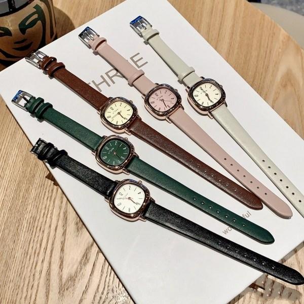 Jinuchoi Women's Casual Fashion Leather Wristwatch,Korean Popular Watches