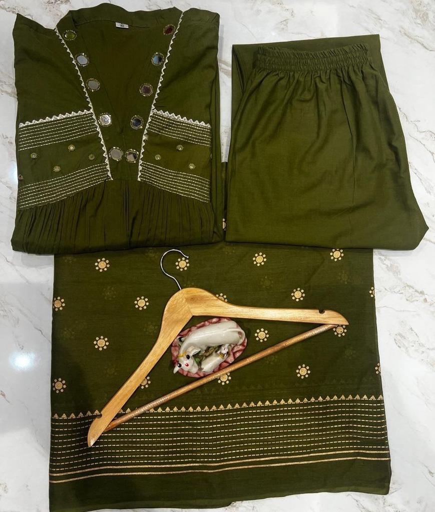 Beautiful Designer Party Wear Kurti Salwar Suit Women Bollywood Top Tunic Kurta Pant Dupatta Set