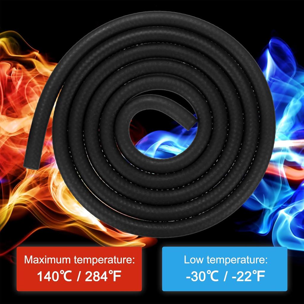 Fuel Line Hose, 4mm ID 10mm OD 4.9ft Length, NBR Rubber High Pressure Heat Resistant Gas Line Hose Oil Hose for Automotive Fuel Systems/Steam