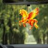 2D Flaches Pferd Auto Hängeornament Acryl Pferd Rückspiegel Anhänger Feiertag Winter Hängezubehör für Weihnachtsbaum Auto Innenraum Wand Fenster