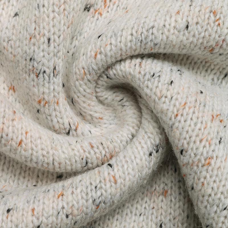 Tendance TikTok: Gilet en maille bloc de couleur rétro 2026 - Veste à manches longues pour femme pour l'automne/l'hiver en Europe et en Amérique
