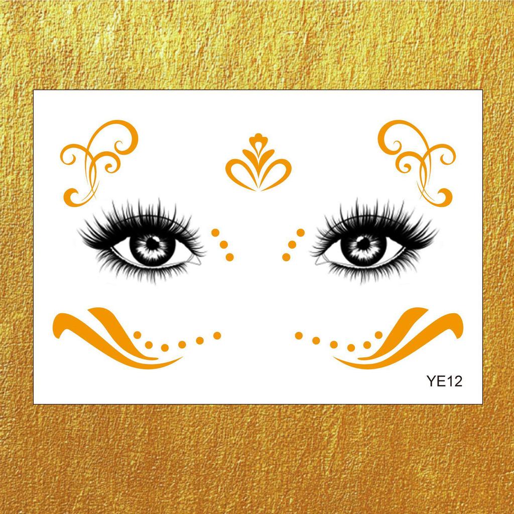 New Style Waterproof & Sweatproof Face Tattoo Stickers for Makeup