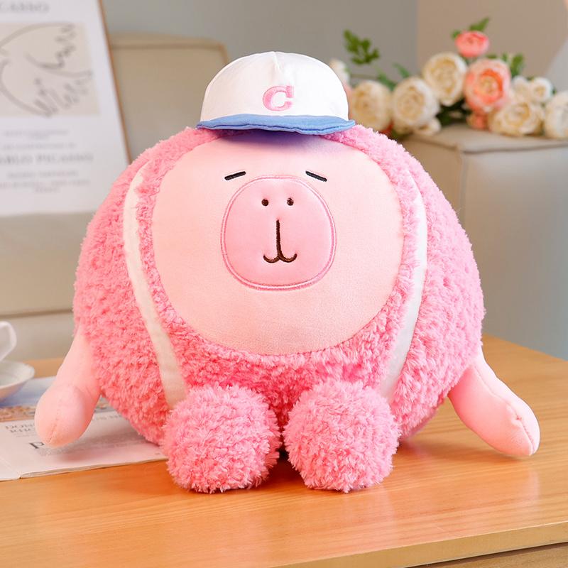 

Смешная одежда, шляпа, бейсбольные плюшевые игрушки, плюшевые куклы, игрушки, милая праздничная серия, мягкие игрушки, плюшевые игрушки, подушка, украшение для спальни, подарок 30cm розовый